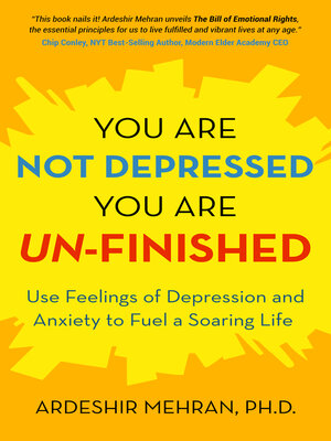cover image of You Are Not Depressed.  You Are Un-Finished.